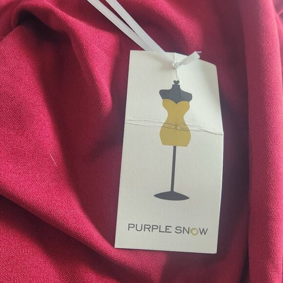 Purple Snow Oxblood Romper NWT Size XL Burgundy Sleeveless Short Romper - Picture 11 of 11